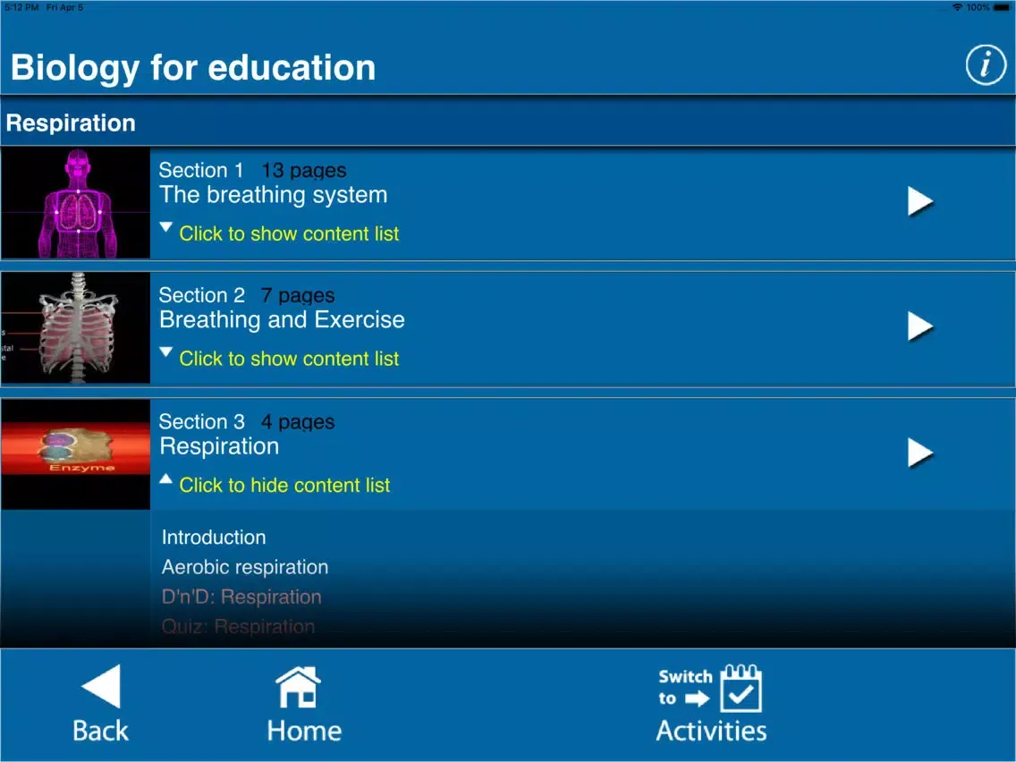 Capturas de pantalla de Biology - For Education iPad 