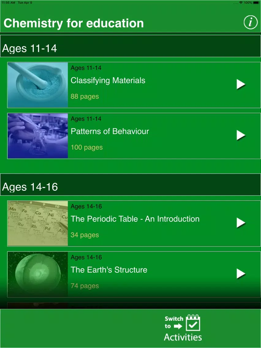 Chemistry - For Education iPad 应用截图
