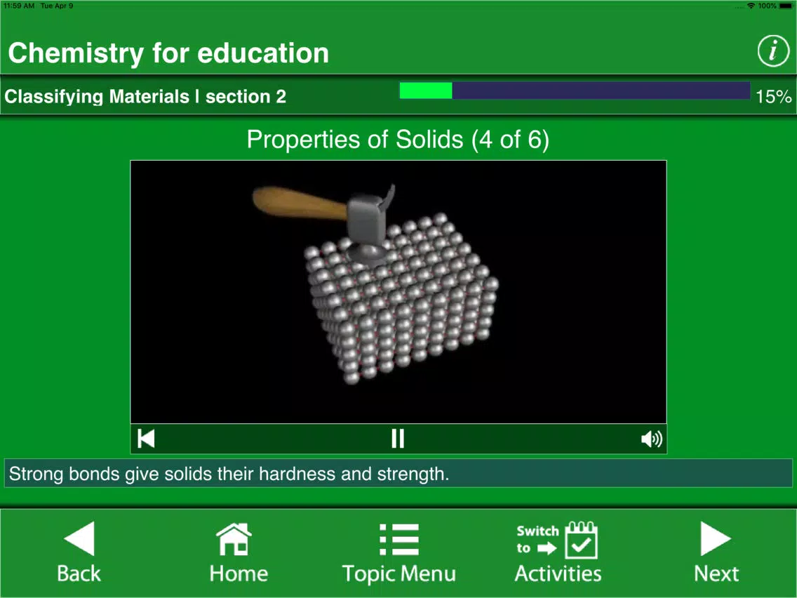 Chemistry - For Education iPad 应用截图