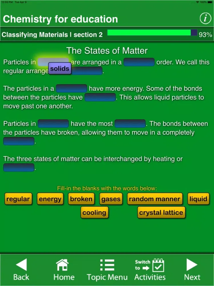 Chemistry - For Education iPad  स्क्रीनशॉट