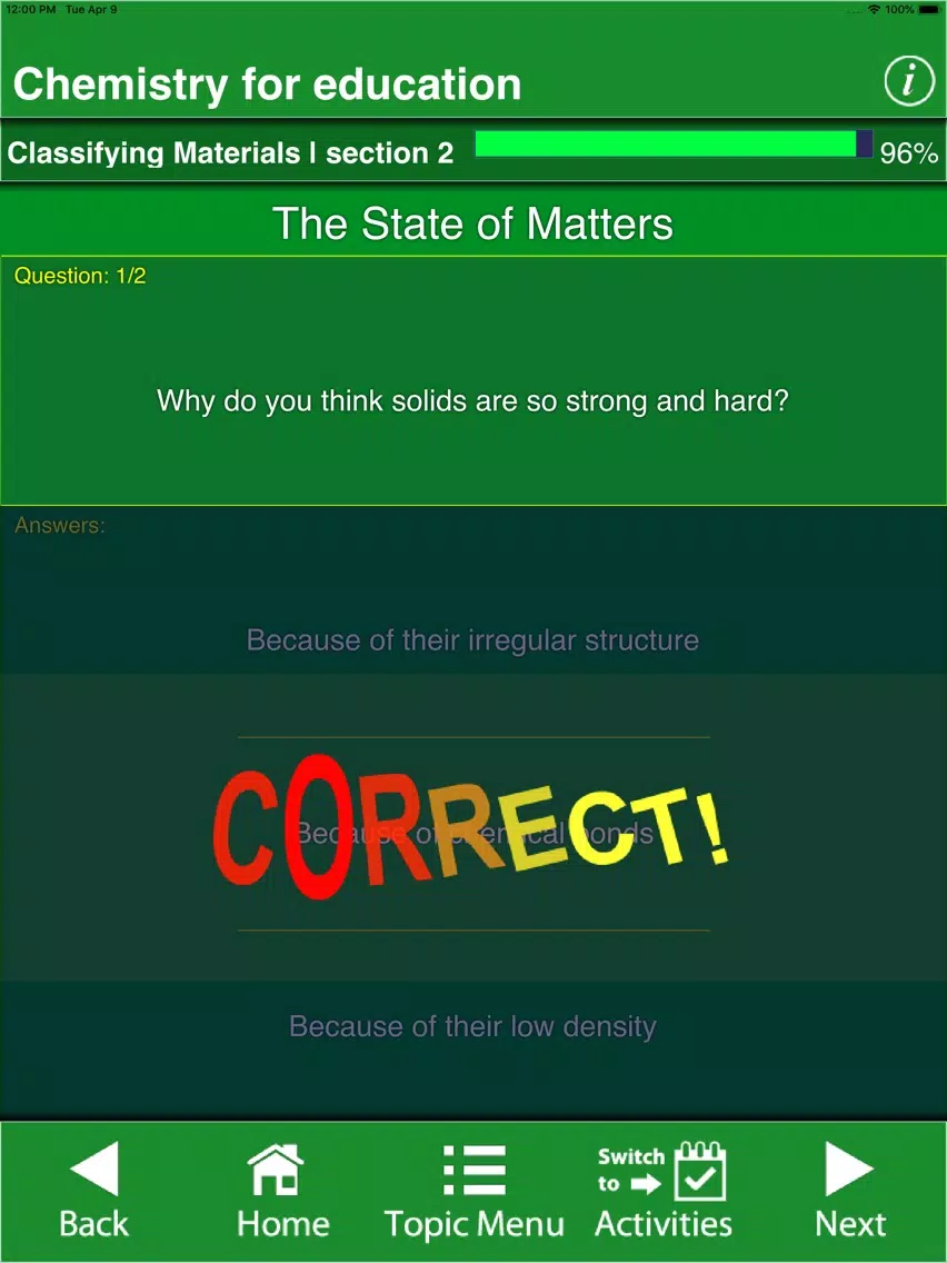 Chemistry - For Education iPad 应用截图