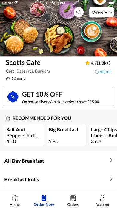 Scotts Cafe স্ক্রিনশট
