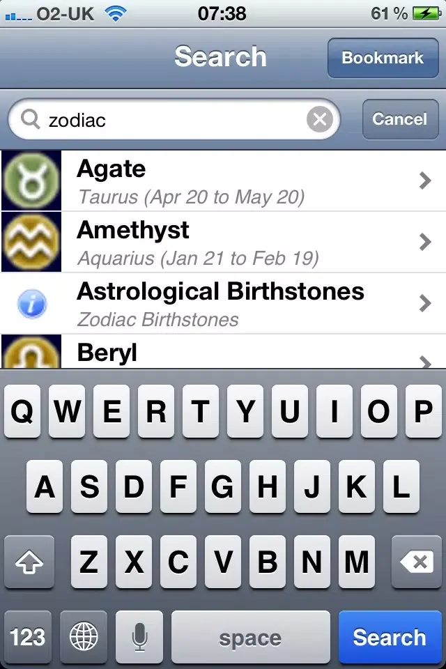 Capturas de pantalla de Pocket Guide Birthstones