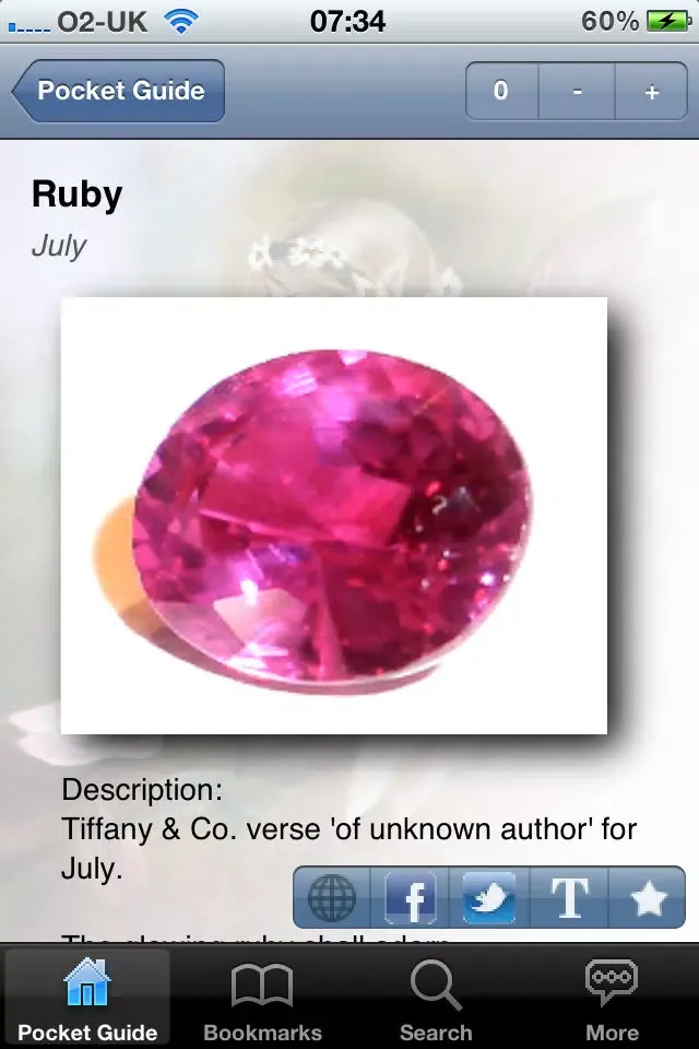 Capturas de pantalla de Pocket Guide Birthstones