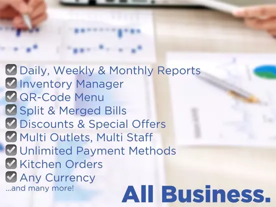 Capturas de tela do ReBill PoS iPad 