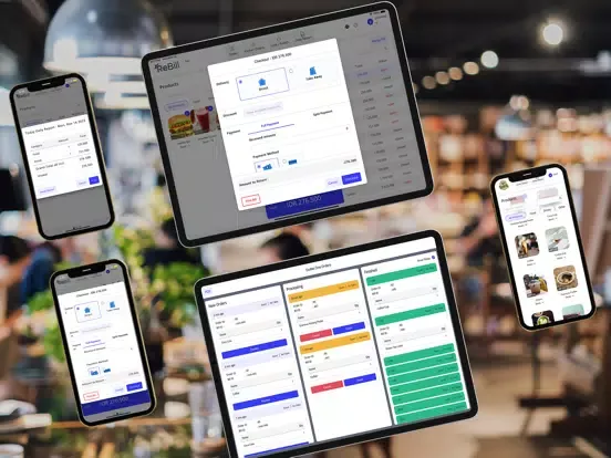 Capturas de tela do ReBill PoS iPad 