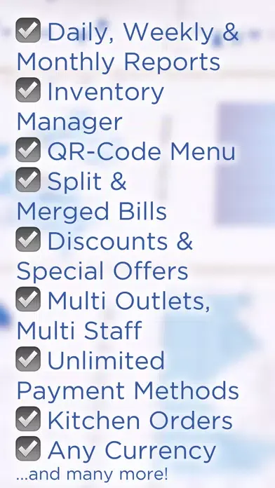 Capturas de tela do ReBill PoS