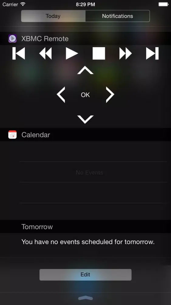 Capturas de tela do XBMC Remote Widget