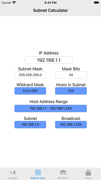 Screenshot di Config Reference