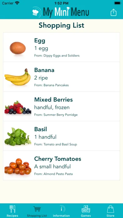 Capturas de tela do My Mini Menu