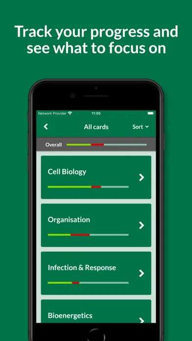 Captures d'écran de Key Cards GCSE AQA Biology