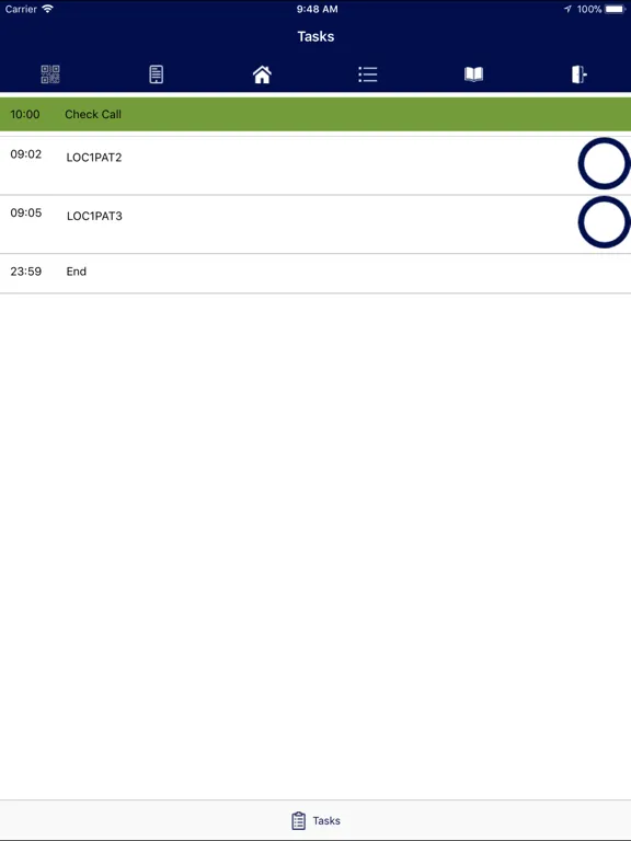 Tangkapan layar SmartTask Advanced iPad 