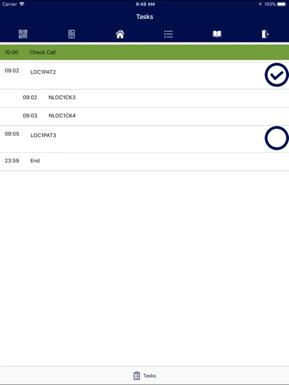 Tangkapan layar SmartTask Advanced iPad 