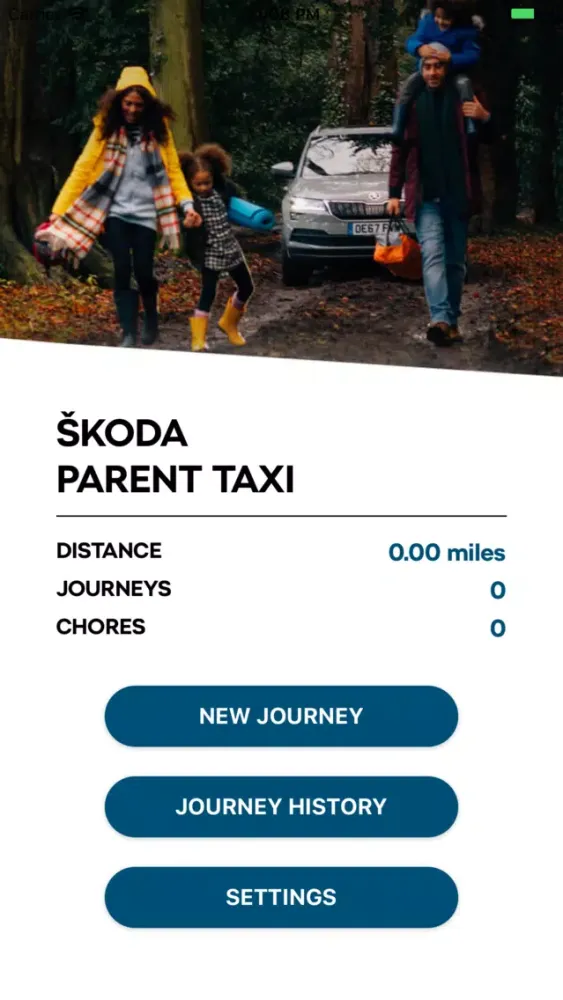 Capturas de pantalla de ŠKODA Parent Taxi