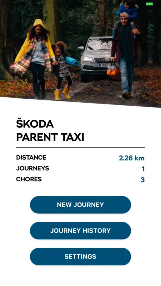 Capturas de pantalla de ŠKODA Parent Taxi