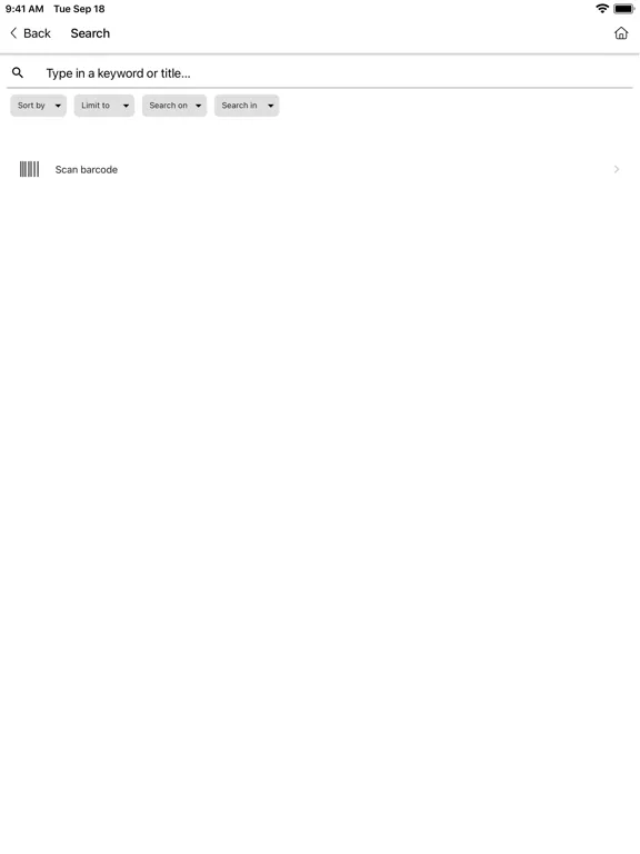 Ảnh chụp màn hình của CWF Libraries iPad 