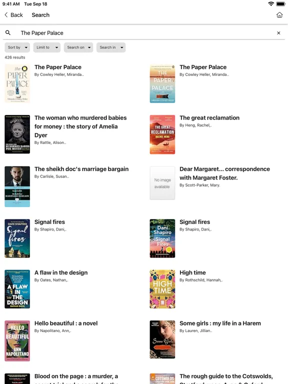 Ảnh chụp màn hình của CWF Libraries iPad 