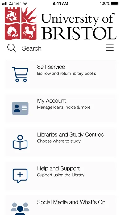 Скриншоты University of Bristol Library