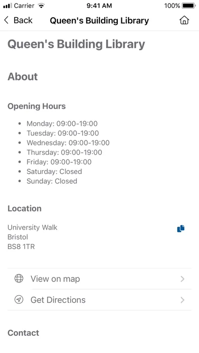 Скриншоты University of Bristol Library