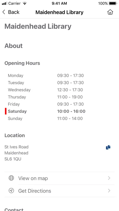 Windsor & Maidenhead Libraries Screenshots