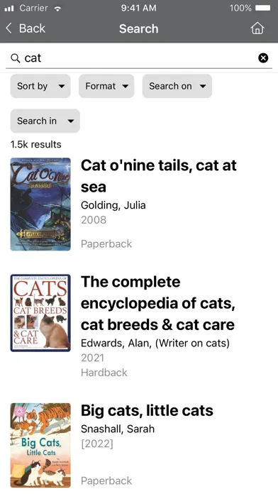Ảnh chụp màn hình của Plymouth Libraries App