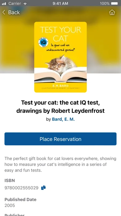 Ảnh chụp màn hình của Plymouth Libraries App