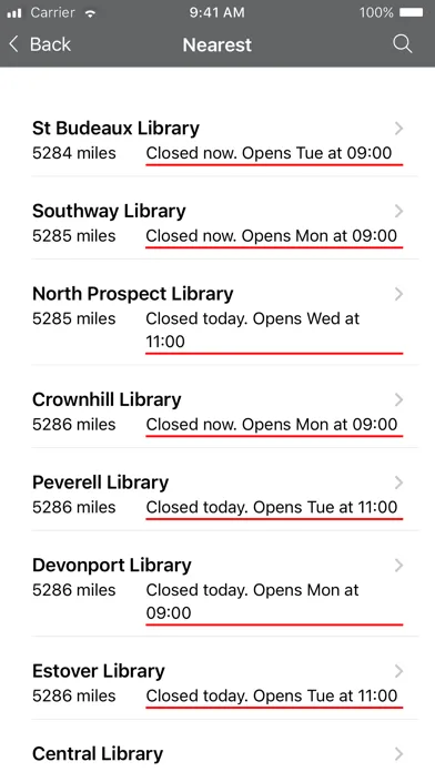 Ảnh chụp màn hình của Plymouth Libraries App