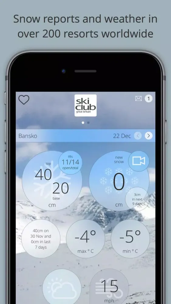 Ski Club Snow Reports Screenshots