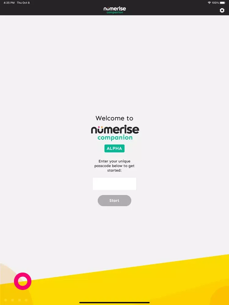 ภาพหน้าจอของ Numerise Companion iPad 