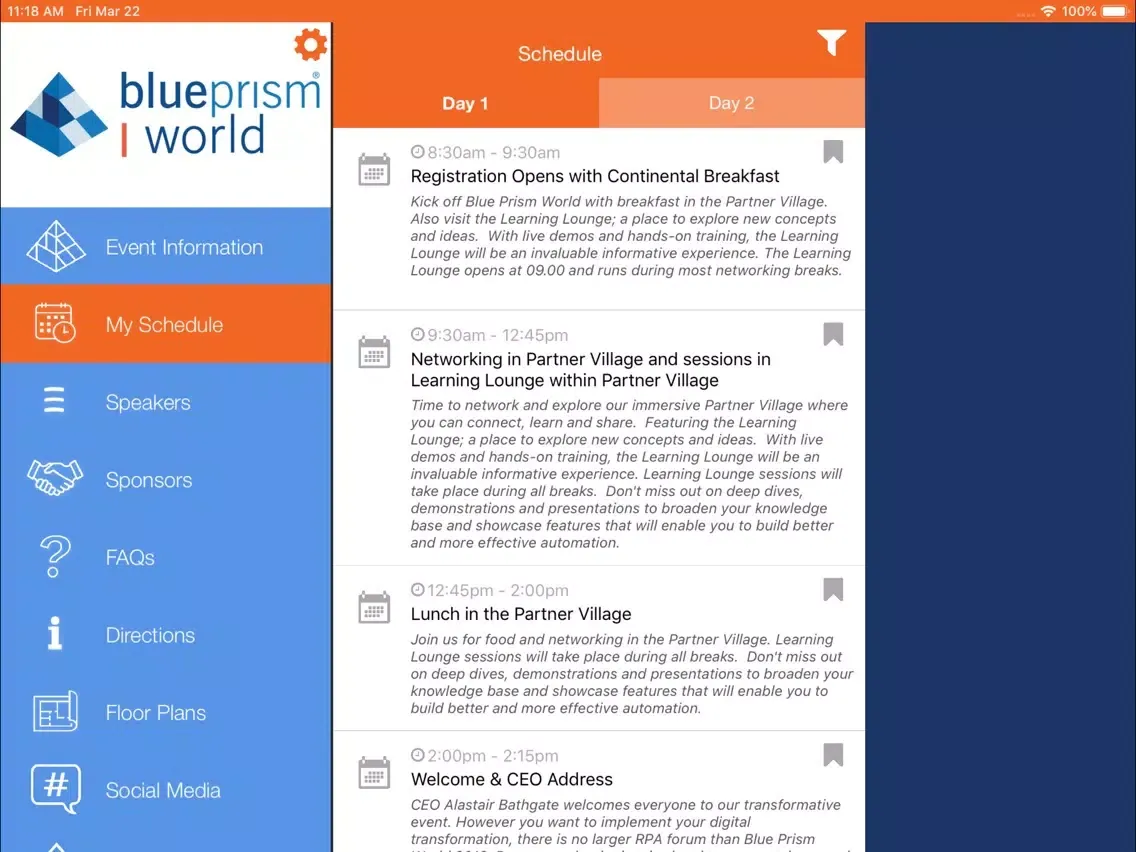 Blue Prism World 2019 iPad  Screenshots