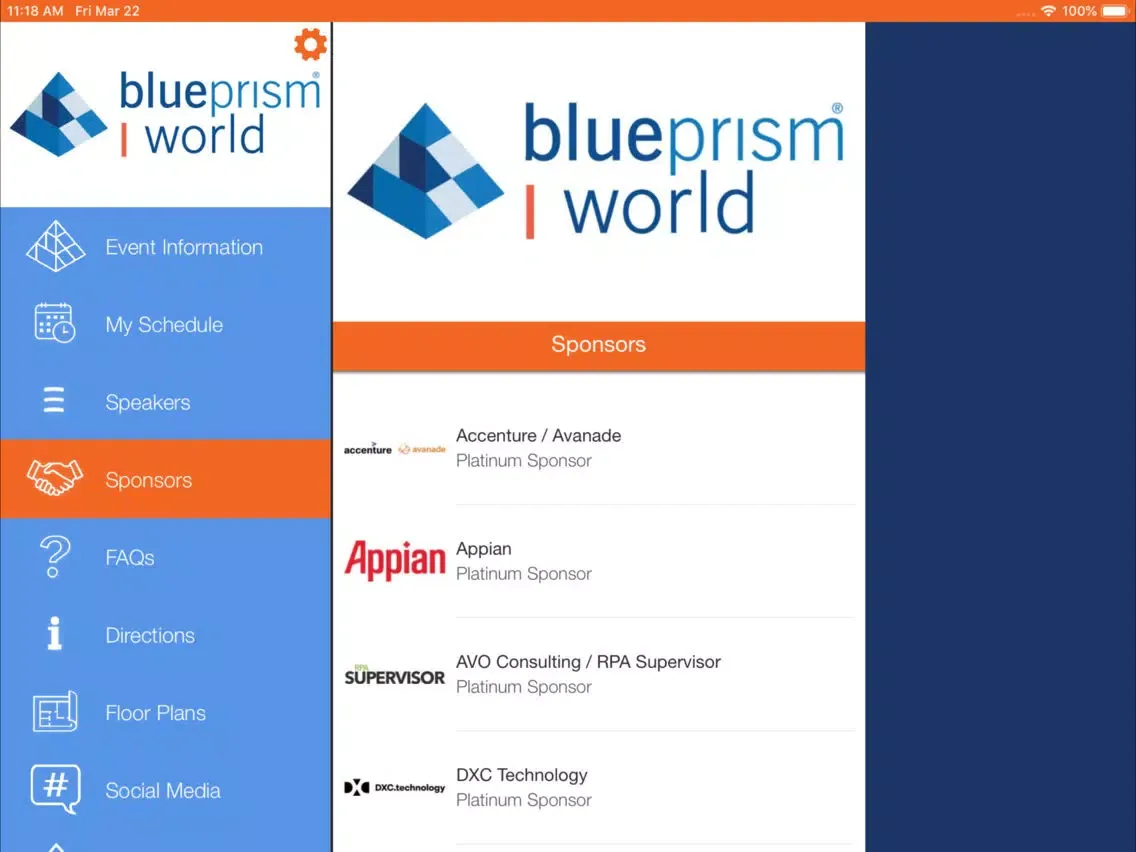 Blue Prism World 2019 iPad  Screenshots