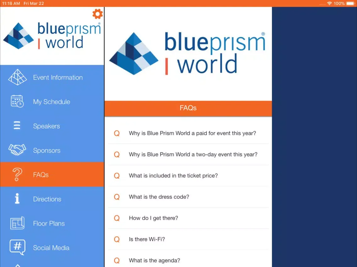 Blue Prism World 2019 iPad  Screenshots