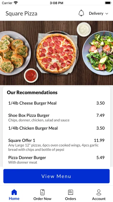 Capturas de tela do Square Pizza Rotherham