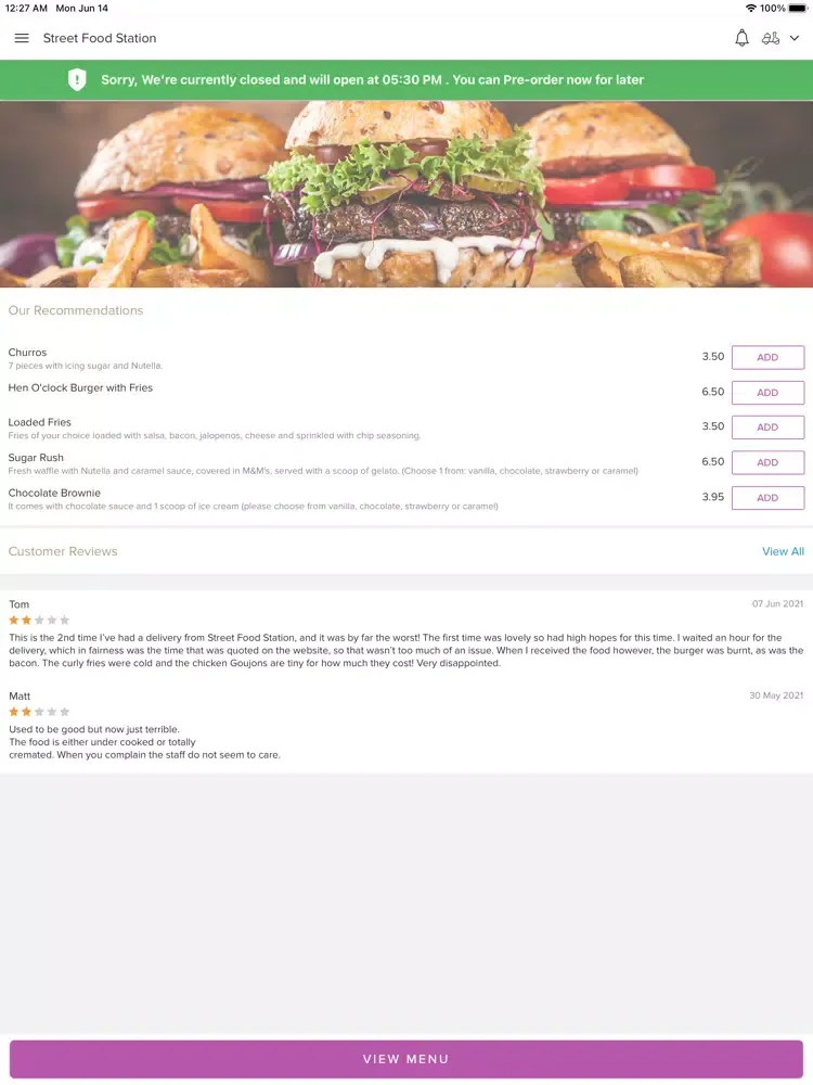 Capturas de pantalla de Street Food Station iPad 