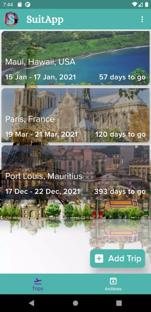 Capturas de pantalla de SuitApp