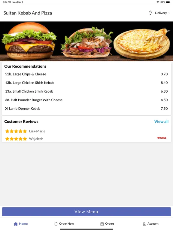 Sultan Kebab And Pizza iPad  Screenshots