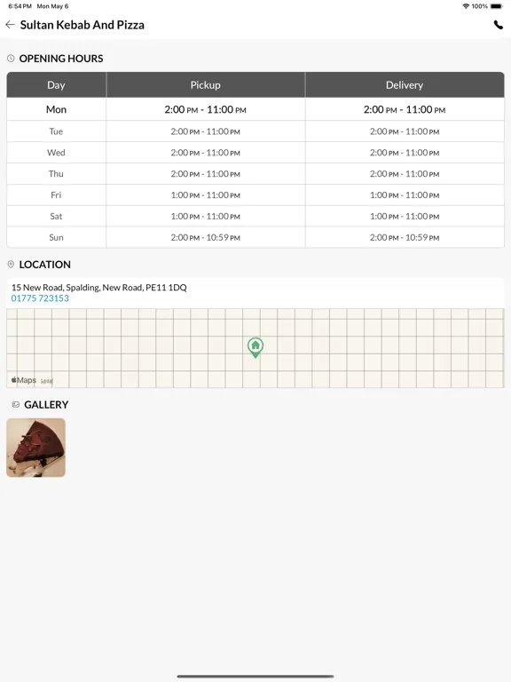 Sultan Kebab And Pizza iPad  Screenshots
