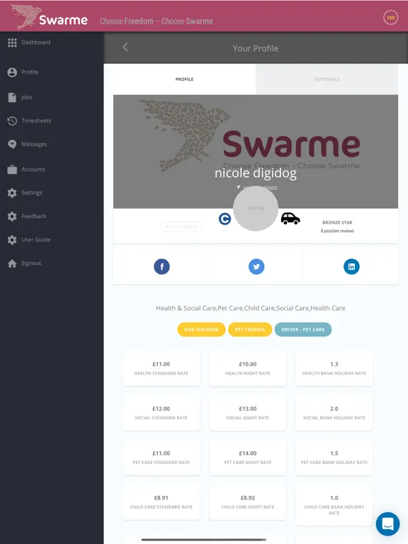 Capturas de pantalla de Swarme - The Temp Worker App iPad 