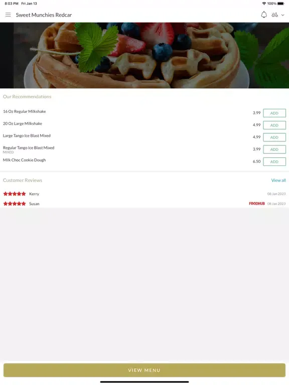 Sweet Munchies Redcar iPad 应用截图