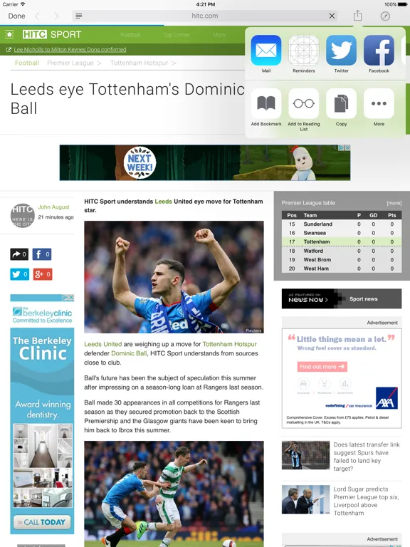 FN365 - Spurs News Edition iPad  Screenshots