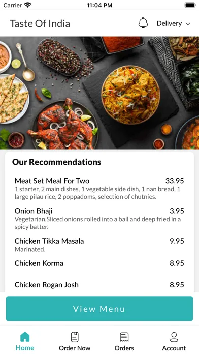 ภาพหน้าจอของ Taste Of India Nottingham.
