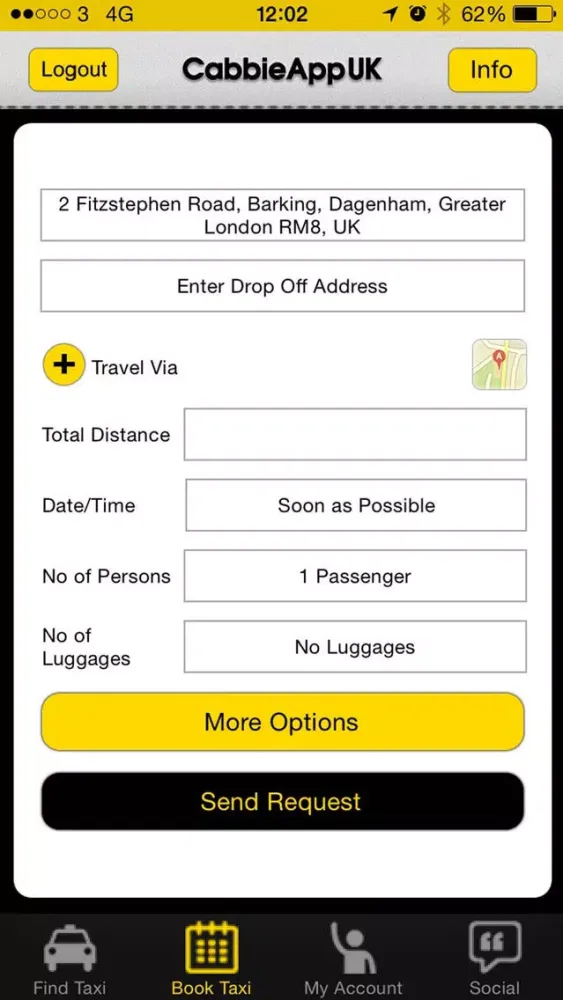 Captures d'écran de CabbieAppUK (Passenger's free booking App)