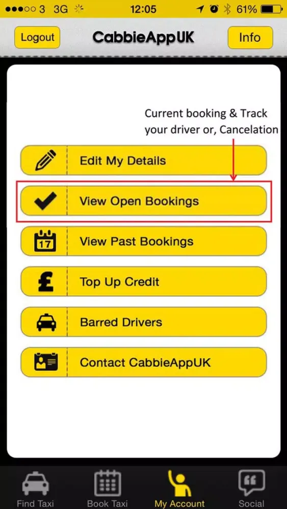 Captures d'écran de CabbieAppUK (Passenger's free booking App)