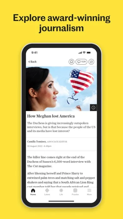 Capturas de pantalla de The Telegraph: UK & World News