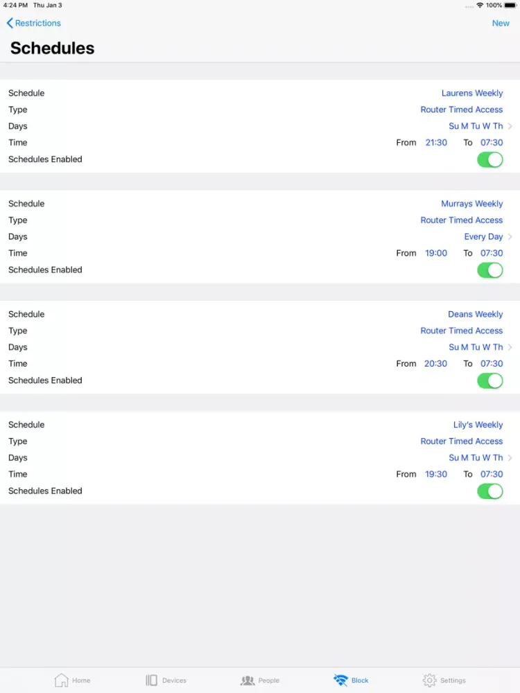WiFi Billion Router App iPad  سکرین شاٹس