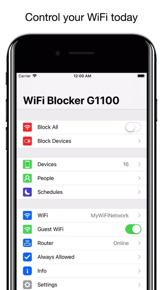 Parental Controls G1100 Router سکرین شاٹس