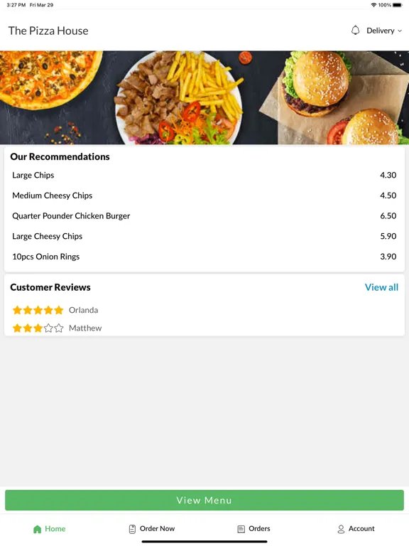Capturas de pantalla de The Pizza House Callington iPad 