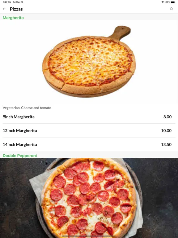 Capturas de pantalla de The Pizza House Callington iPad 