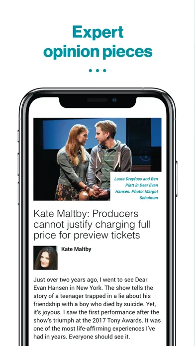 Capturas de tela do The Stage: Theatre News & Jobs