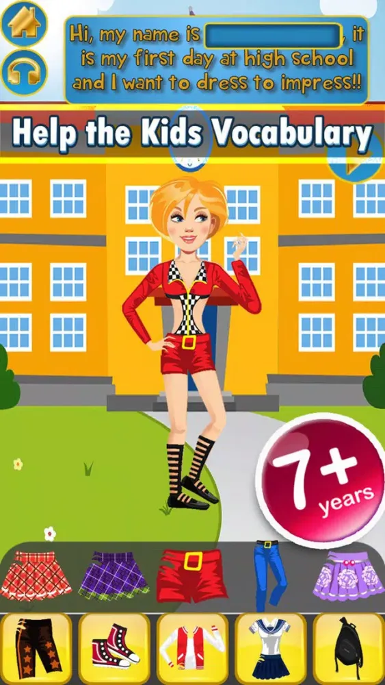 Capturas de tela do My Own Design Club Interactive High School Life Dress Up Story Book - Free App